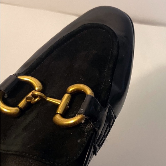 Jeffrey Campbell Suede Upper Black Mules with Gold Buckle Academua Fall - Picture 9 of 12